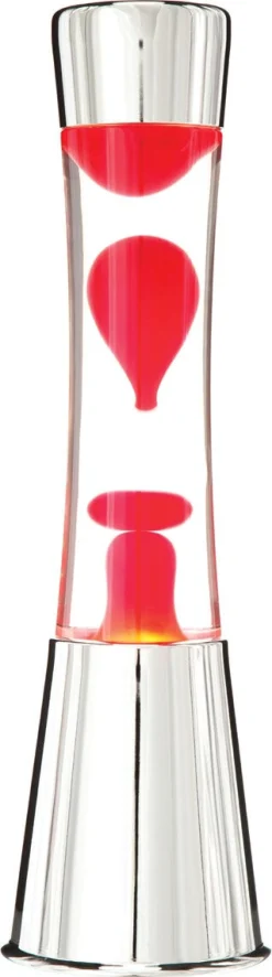Lavalampe LED rød retro, 33 cm