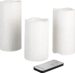LED kubbelys med fjernkontroll, 3-pk