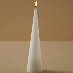LED-kubbelys med flammende lys, hvit, konisk, innendørs