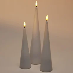 LED-kubbelys med flammende lys, hvit, konisk, innendørs