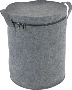 Lekematte med oppbevaringskurv, 135 cm, grå