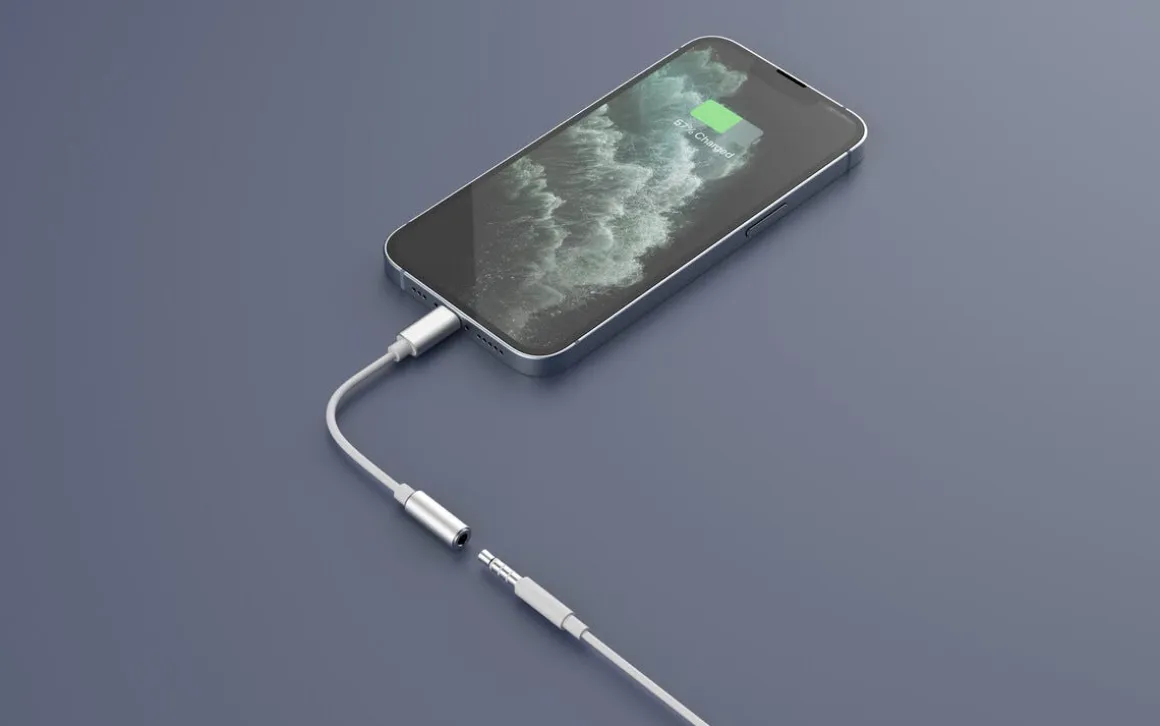 Lightning- til 3,5 mm-adapter, hodetelefoner iPhone