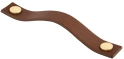 Lærhåndtak Levanto brun, 158 mm