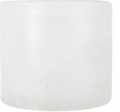 Lyslykt i frostet glass, hvit