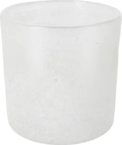 Lyslykt i frostet glass, hvit