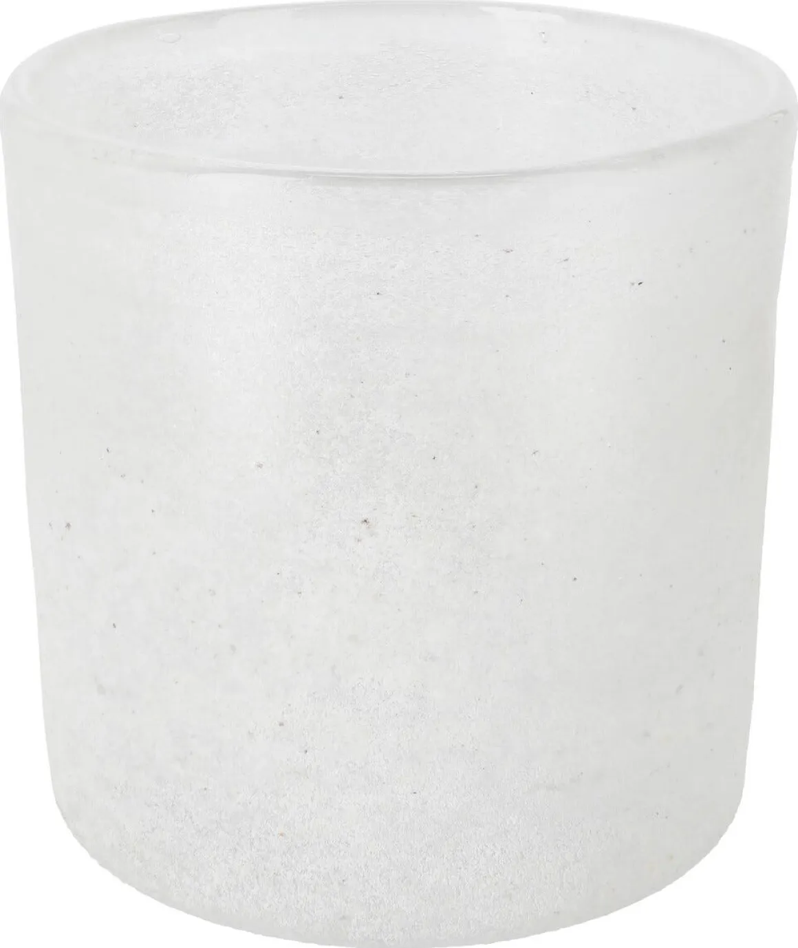 Lyslykt i frostet glass, hvit
