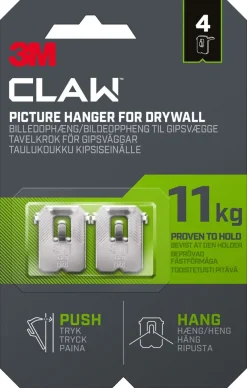 3M Claw bildekrok for gipsvegg, 11 kg