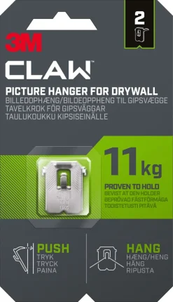 3M Claw bildekrok for gipsvegg, 11 kg