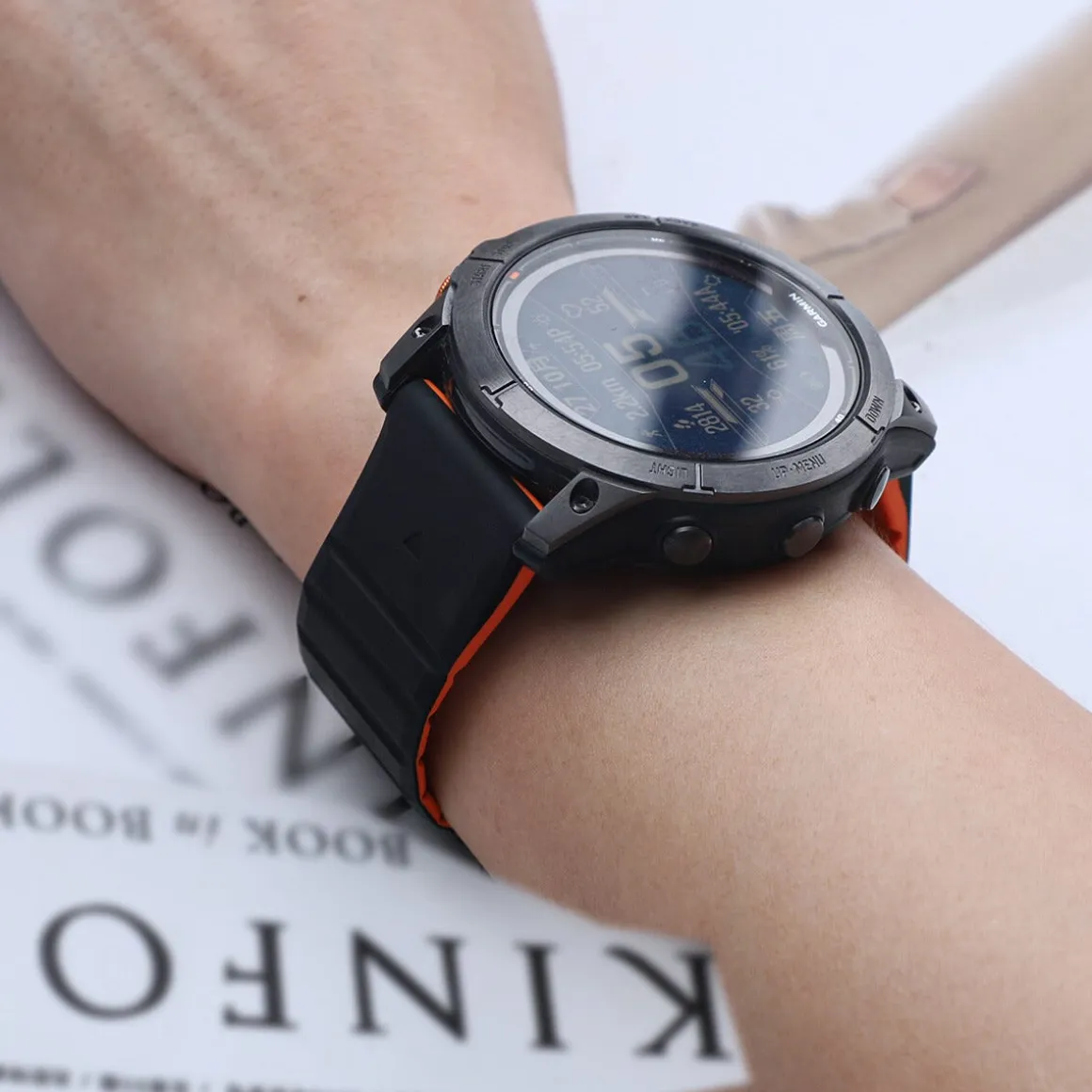 Magnetisk klokkereim for Garmin Fenix 7X, svart