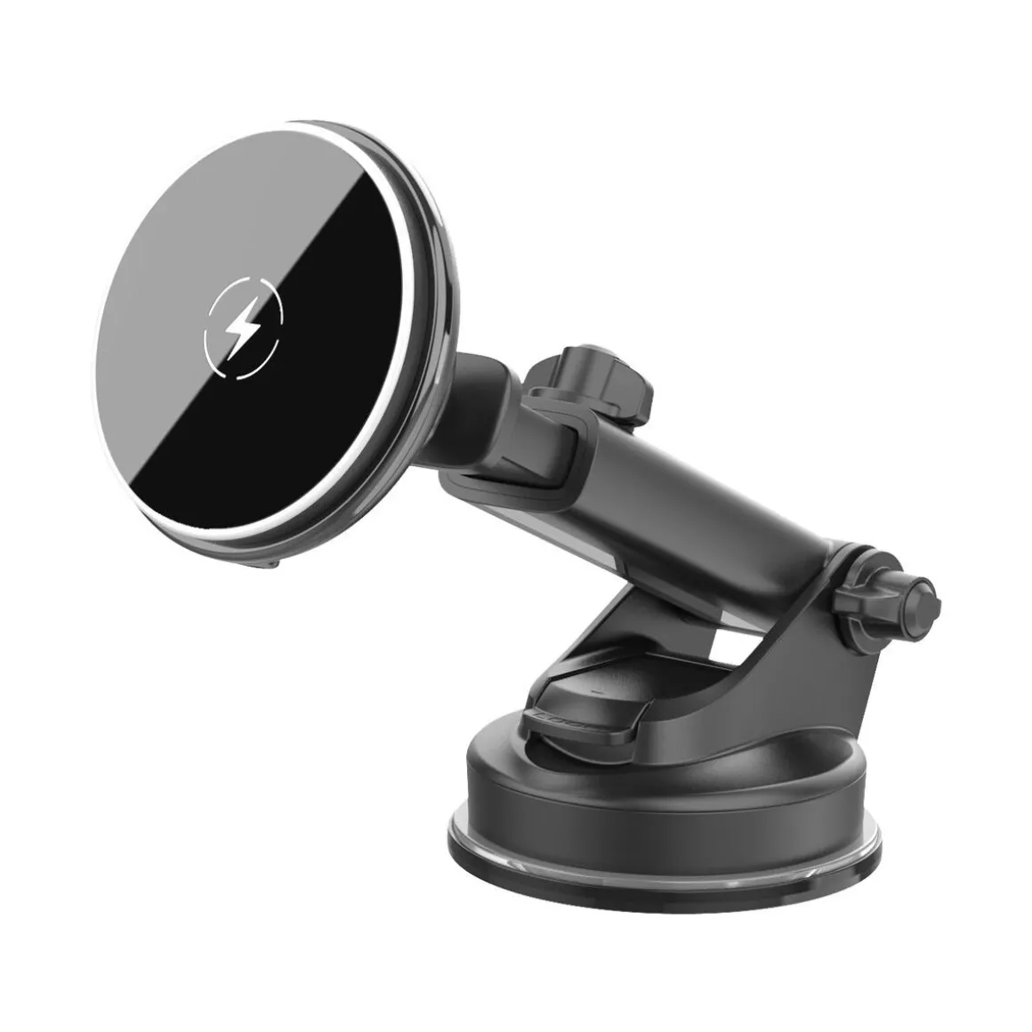 Magnetisk mobilholder med Qi2 trådløs lading, sugekopp
