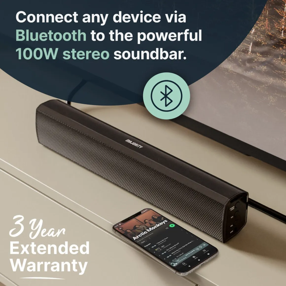 Majority Bowfell Plus soundbar og subwoofer