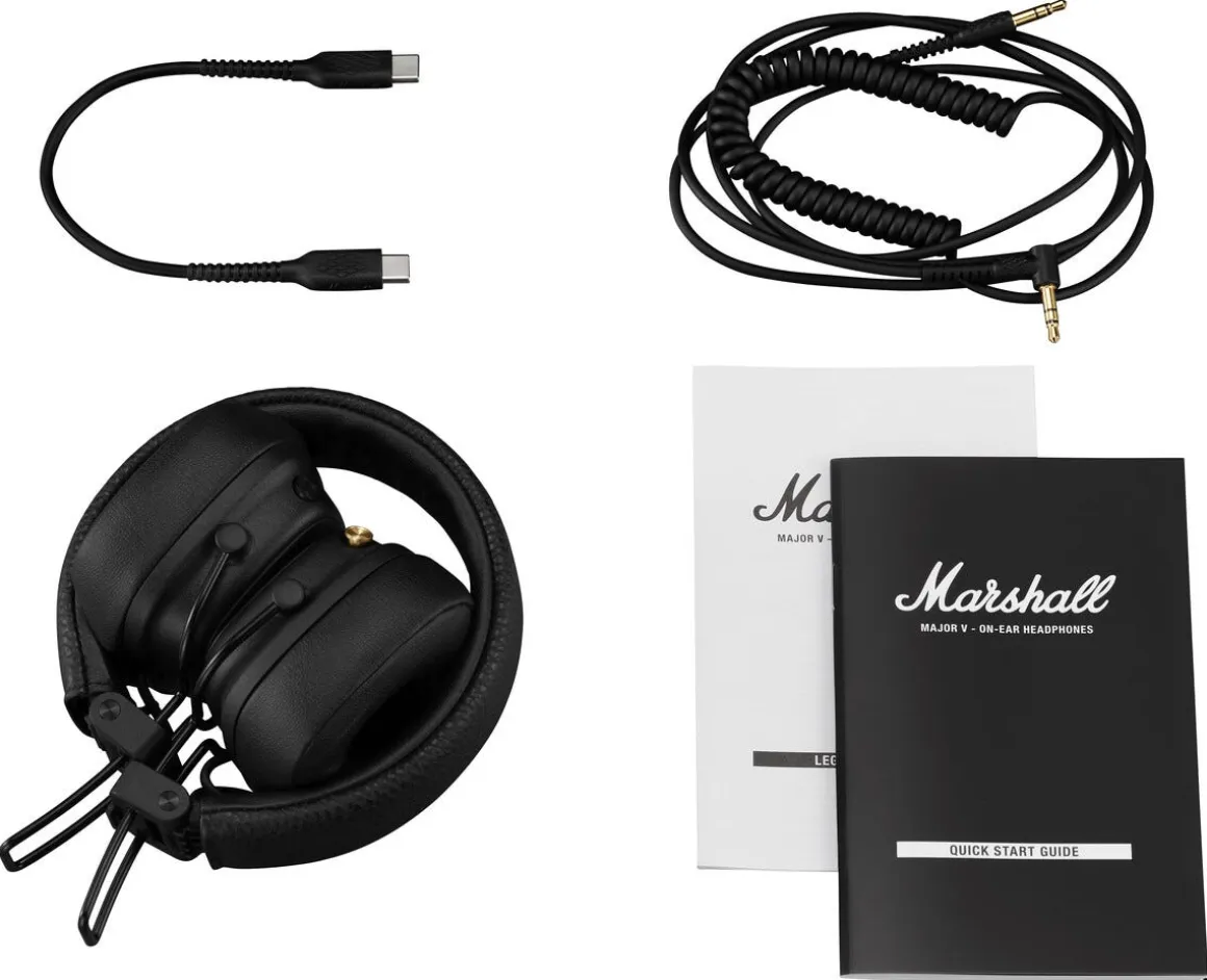 Marshall Major V trådløse on-ear-hodetelefoner, svarte