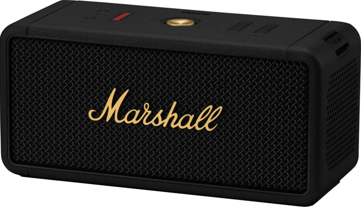 Marshall Middleton bærbar høyttaler, svart/messing
