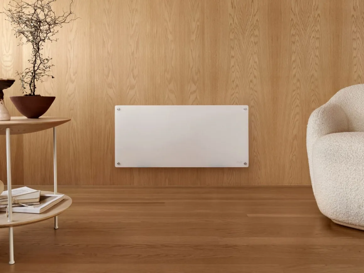 Mill Glass Smart wifi-varmeovn Gen. 4, hvit, 1000 W