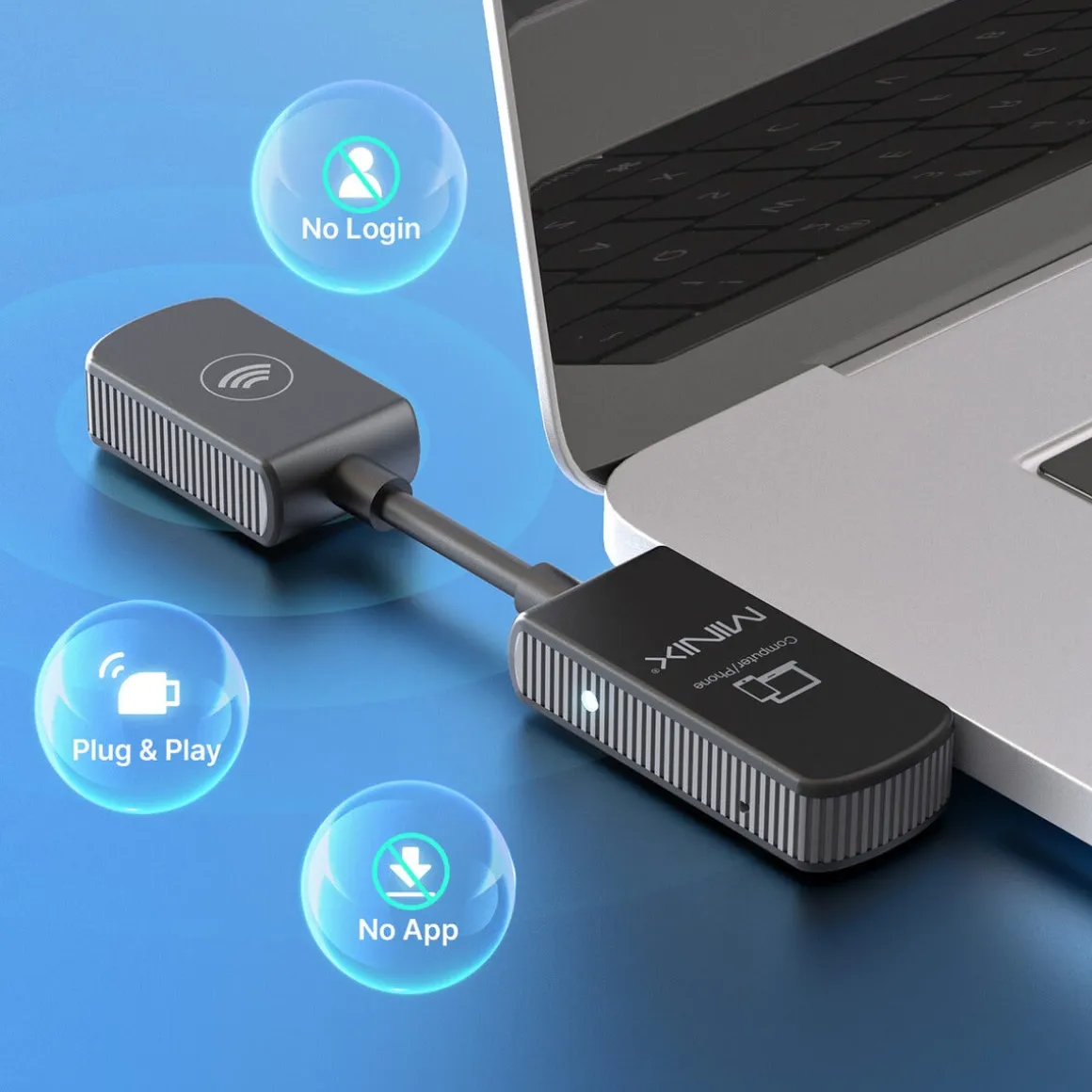 Minix Neo C1 trådløs HDMI-overføring fra USB-C