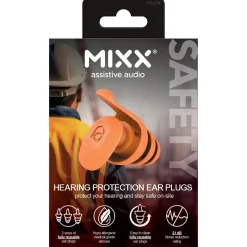 Mixx Work ørepropper i silikon, hørselsvern, 27 dB