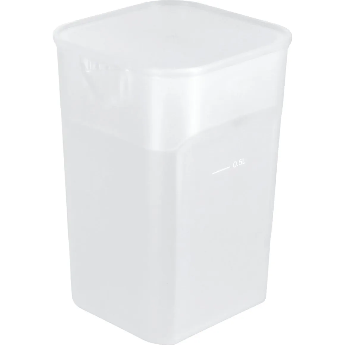 Mugge med lokk, plast, 0,8 liter