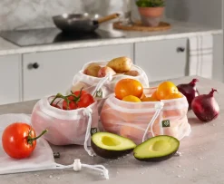 Nettpose for frukt og grønt, 4-pk