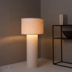 Northlight Didrik gulvlampe, lin og metall