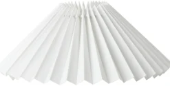 Northlight Ines plissert lampeskjerm hvit, 25 cm og 36 cm