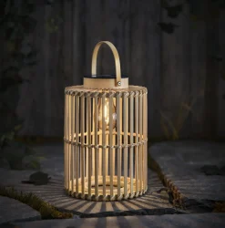 Northlight solcellelykt bambus