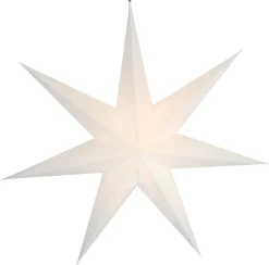 Northlight adventsstjerne glatt, papir, hvit