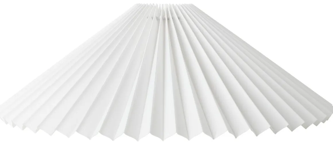 Northlight Ines plissert lampeskjerm hvit, 25 cm og 36 cm