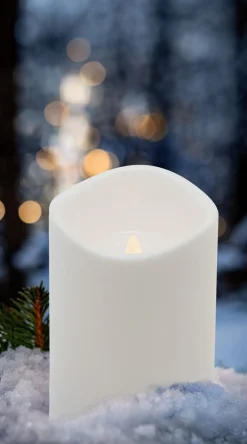 Northlight LED-kubbelys med timer, utendørs, hvitt