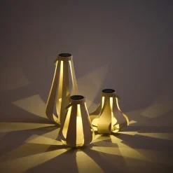 Northlight solcellelykt grå, dråpeformet