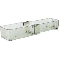 Oppbevaringsboks justerbar transparent grønn 23–36,5 cm