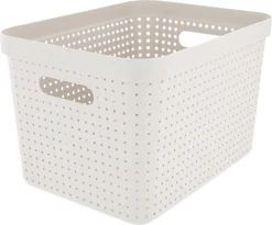 Oppbevaringskurv Neat beige, resirkulert plast