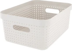 Oppbevaringskurv Neat beige, resirkulert plast