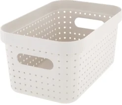 Oppbevaringskurv Neat beige, resirkulert plast
