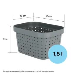 Oppbevaringskurv Neat, grå, resirkulert plast