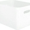 Oppbevaringskurv Neat, hvit, resirkulert plast
