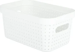 Oppbevaringskurv Neat, hvit, resirkulert plast