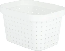 Oppbevaringskurv Neat, hvit, resirkulert plast