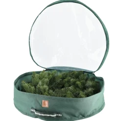 Oppbevaringspose for julekrans og julepynt, grønn, 50 cm