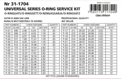 O-ringer, 407 stk.