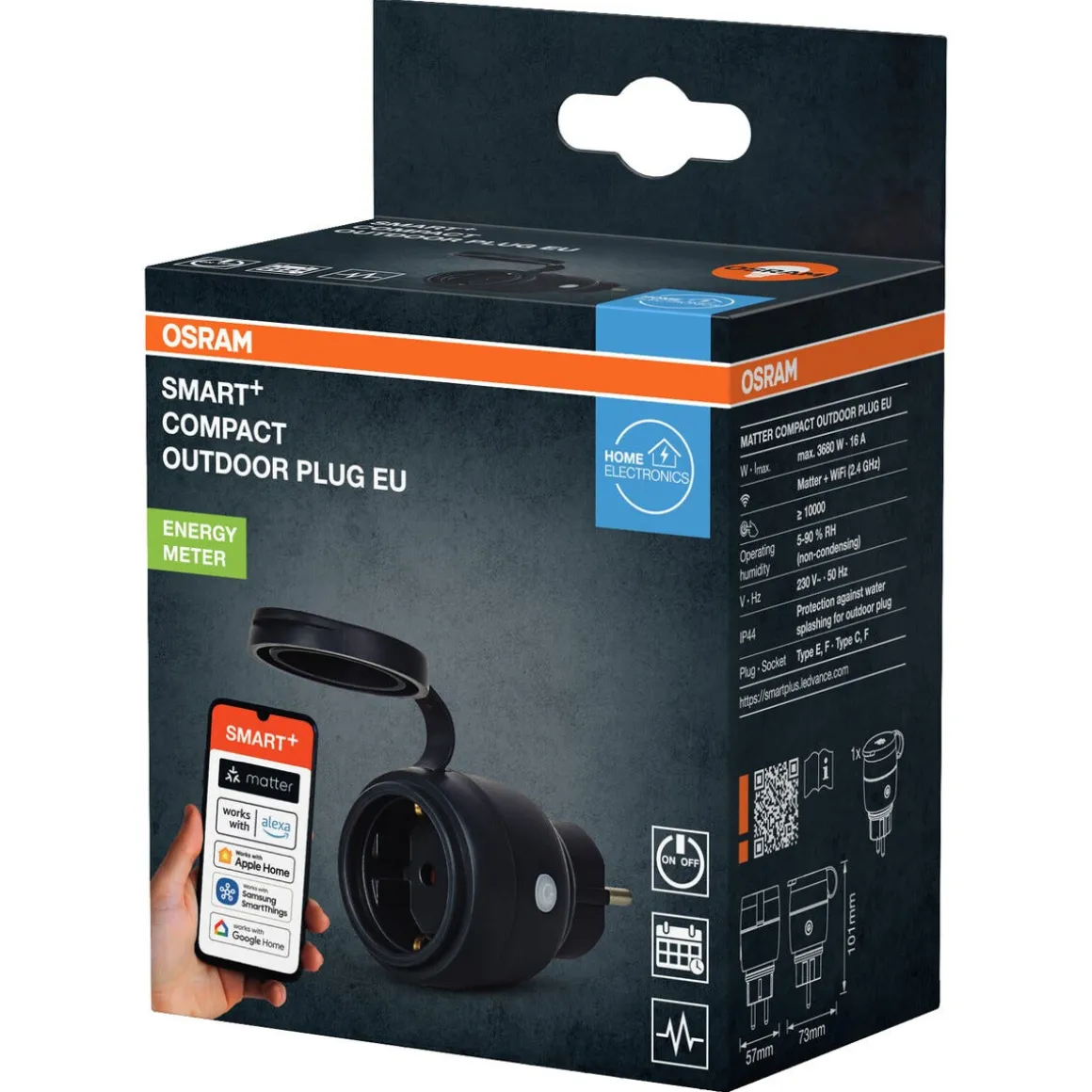 Osram Smart+ Matter Smart plug utendørs IP44 EU