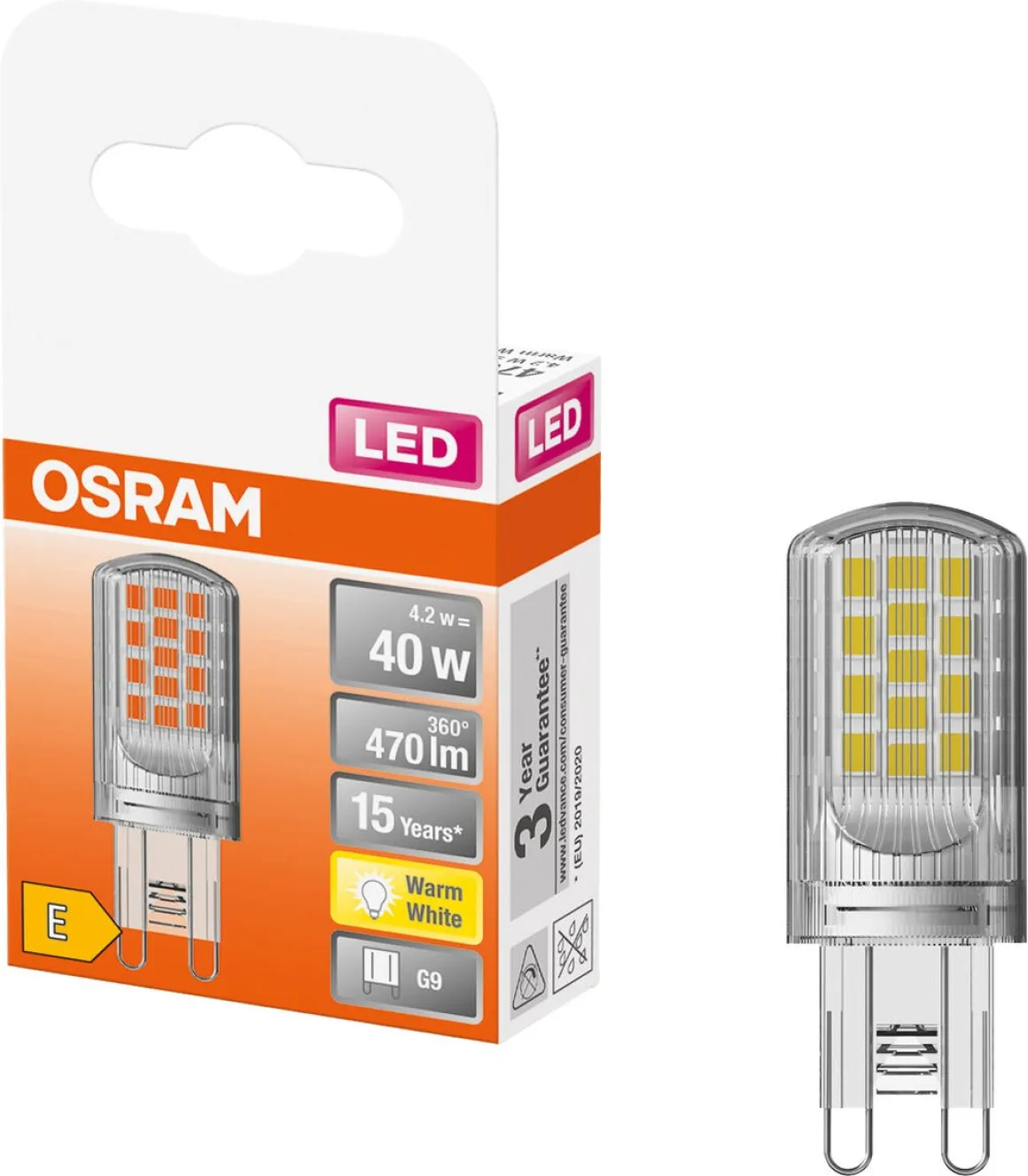 Osram LED PIN lyspære G9