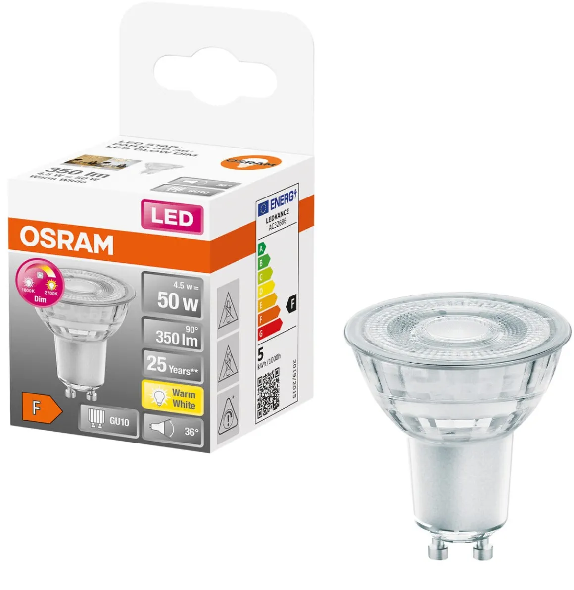 Osram Retrofit Glowdim dimbar LED-pære GU10
