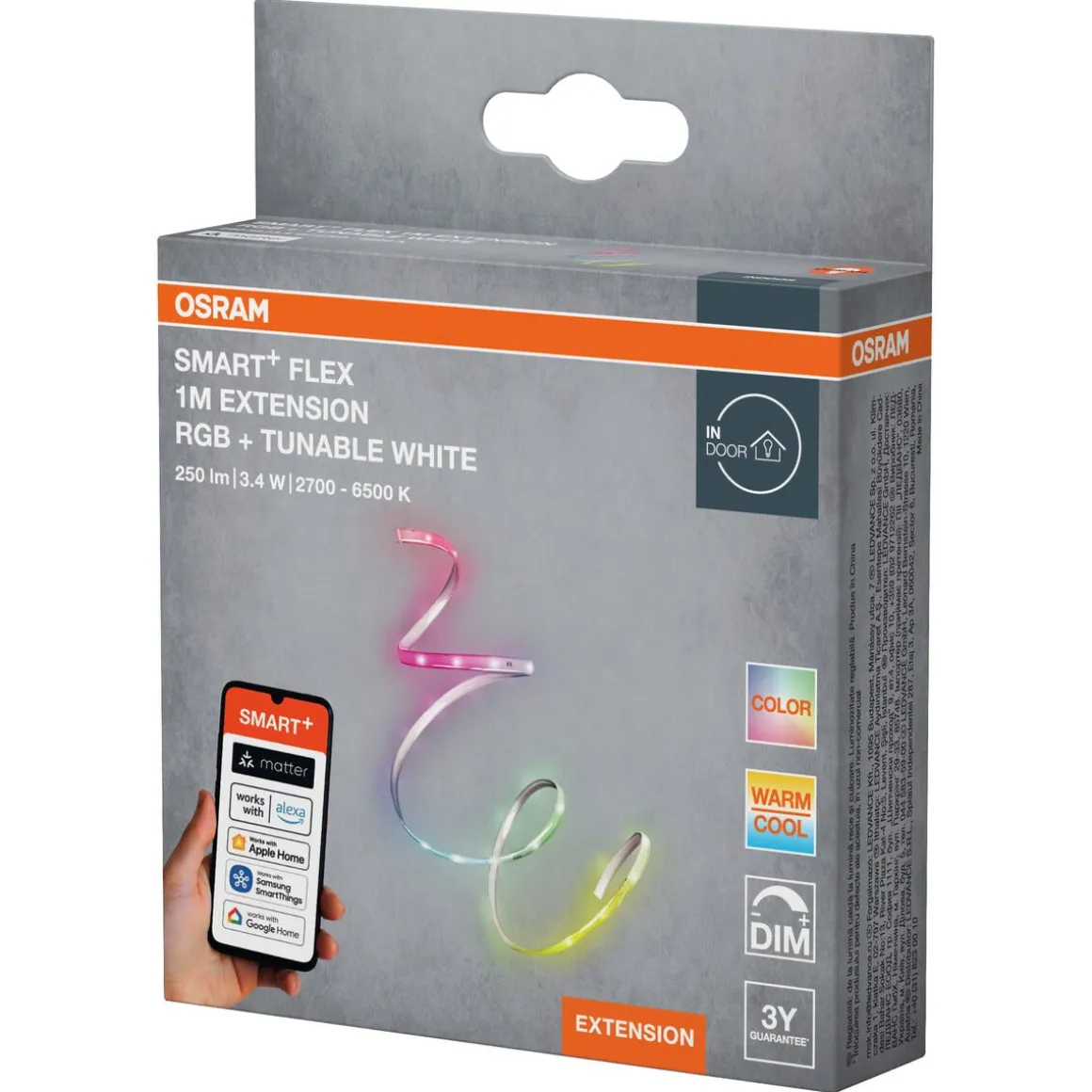 Osram Smart+ Matter Flex LED-stripe, utvidelsesstripe, 1 m