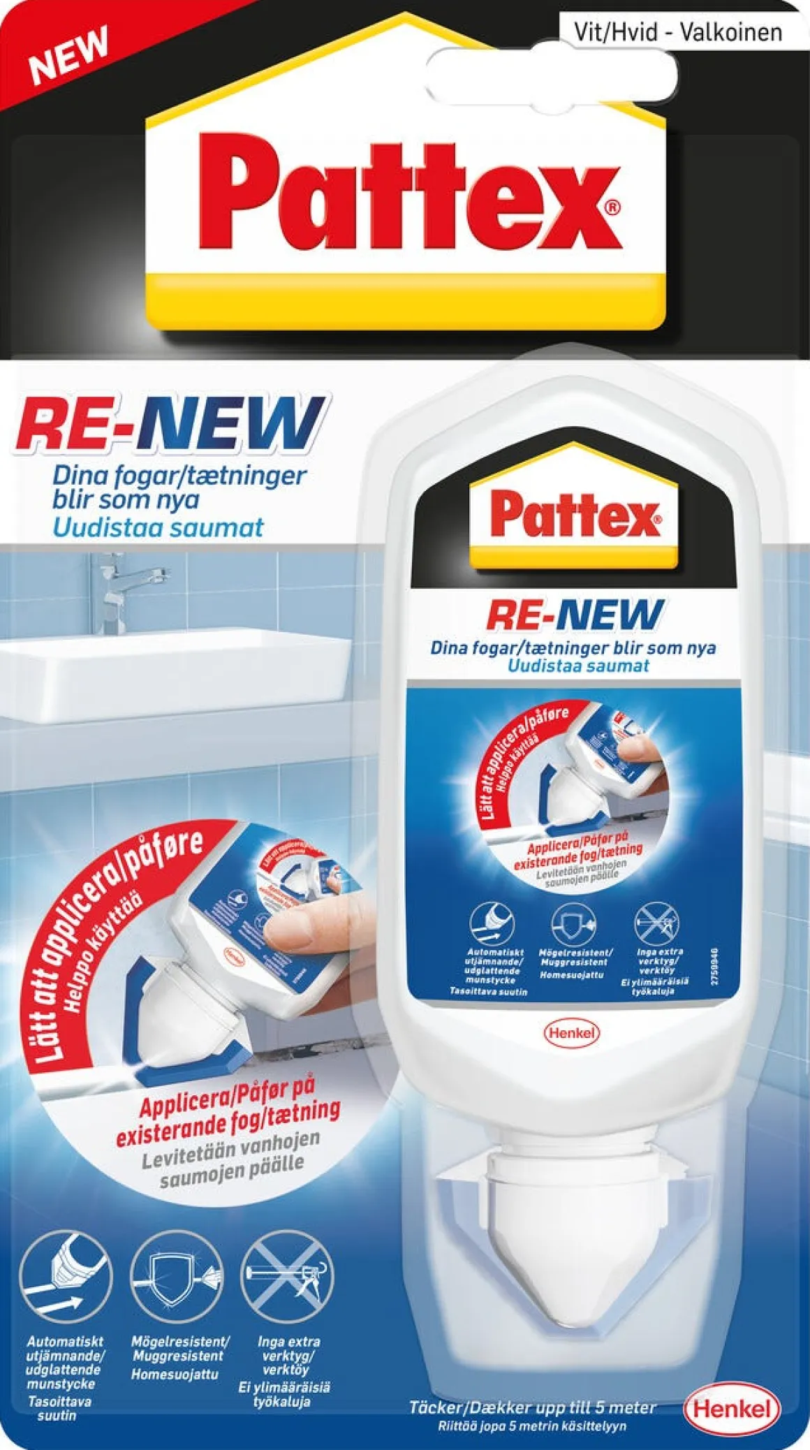 Pattex Silikon Re-new 2.0, hvit