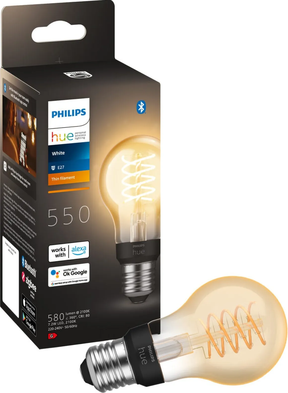 Philips Hue White E27 LED normalpære 7 W Bluetooth