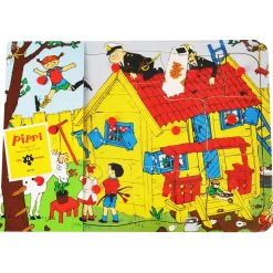 Pippi knottepuslespill tre 12 biter, fra 18 måneder