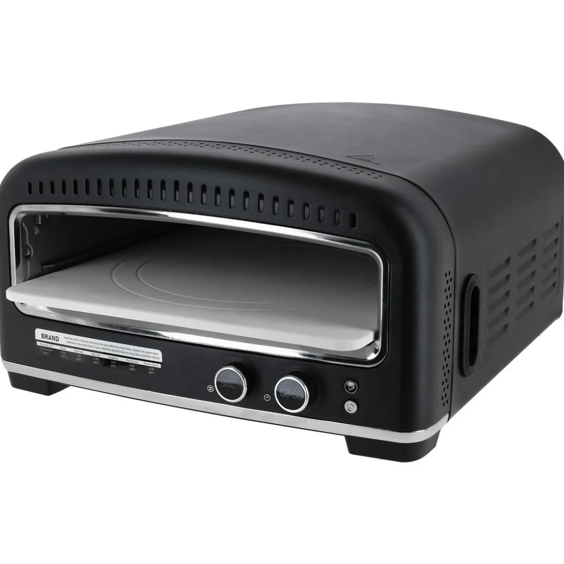 Pizzaovn, elektrisk, med pizzastein, 2200 W, 450 °C