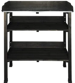 Plantebord utendørs svart, 76 x 37 x 92 cm