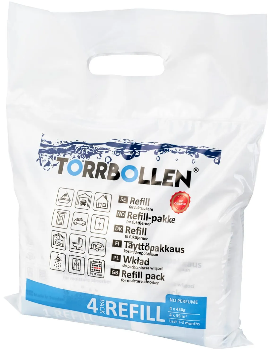 Refill til luftavfukteren Torrbollen, 4-pack