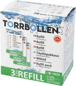 Refill med duft til luftavfukteren Torrbollen, 3-pakning
